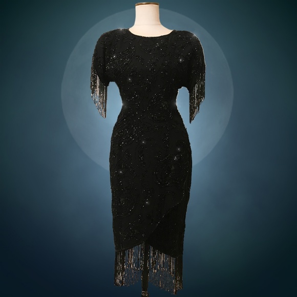 Vintage Dresses & Skirts - ❤️SOLD❤️VTG Stunning Beaded Party Dress
